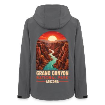 Grand Canyon National Park Arizona State - Women’s Recycled Softshell Jacket by Stanley/Stella - anthracite - Back - AI Model Female 172 light (172cm)