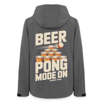 Beer Pong Mode On Shirt - Frauen Recycelte Softshelljacke von Stanley/Stella - Anthrazit - Hinten - AI Model Female 172 light (172cm)