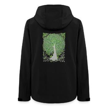 Baum - Frauen Recycelte Softshelljacke von Stanley/Stella - Schwarz - Hinten - AI Model Female 172 light (172cm)