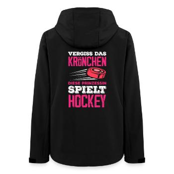 Lustiges Hockey Hockeyspieler Geschenk - Frauen Recycelte Softshelljacke von Stanley/Stella - Schwarz - Hinten - AI Model Female 172 light (172cm)