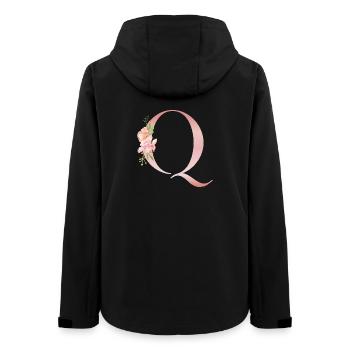 Monogramme Floral Q pastel - Veste softshell femme recyclée Stanley/Stella - noir - Dos - AI Model Female 172 light (172cm)