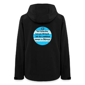 I don't need a vacation – stress look - Women’s Recycled Softshell Jacket by Stanley/Stella - black - Back - AI Model Female 172 light (172cm)