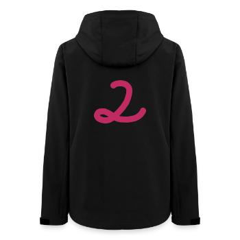 2 Numéro deux rose chiffre rose - Veste softshell femme recyclée Stanley/Stella - noir - Dos - AI Model Female 172 light (172cm)
