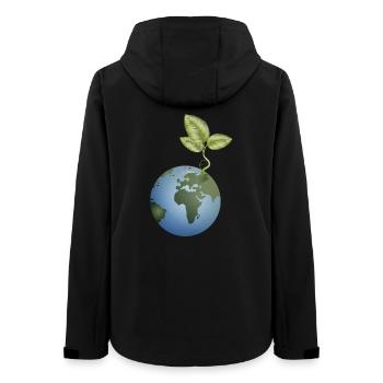 in the soil unfolds - Women’s Recycled Softshell Jacket by Stanley/Stella - black - Back - AI Model Female 172 light (172cm)