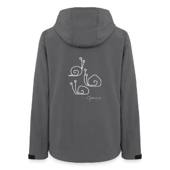 Schneckenmeeting - Cochleae Conventus - Frauen Recycelte Softshelljacke von Stanley/Stella - Anthrazit - Hinten - AI Model Female 172 light (172cm)