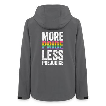 Pride Month LGBT - More Pride, Less Prejudice - Women’s Recycled Softshell Jacket by Stanley/Stella - anthracite - Back - AI Model Female 172 light (172cm)