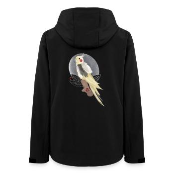 cockatiel cockatoo illustration - Women’s Recycled Softshell Jacket by Stanley/Stella - black - Back - AI Model Female 172 light (172cm)