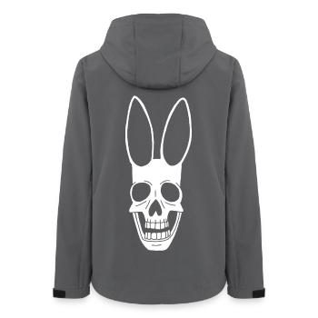 White Rabbit Skull - Women’s Recycled Softshell Jacket by Stanley/Stella - anthracite - Back - AI Model Female 172 light (172cm)