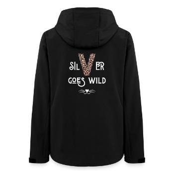 Silver goes wild - Frauen Recycelte Softshelljacke von Stanley/Stella - Schwarz - Hinten - AI Model Female 172 light (172cm)