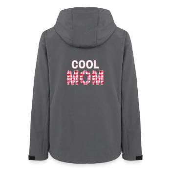 Déclaration de la Maman à Carreaux du Cœur - Veste softshell femme recyclée Stanley/Stella - charbon - Dos - AI Model Female 172 light (172cm)