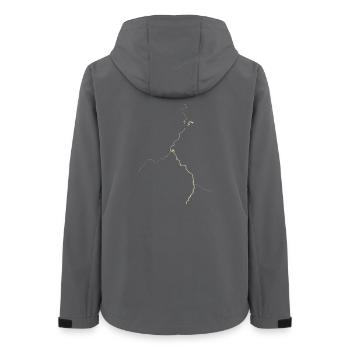 Veines dorées sur noir - Veste softshell femme recyclée Stanley/Stella - charbon - Dos - AI Model Female 172 light (172cm)