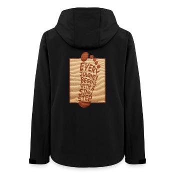 Vacances d’été à la plage Sable - Veste softshell femme recyclée Stanley/Stella - noir - Dos - AI Model Female 172 light (172cm)
