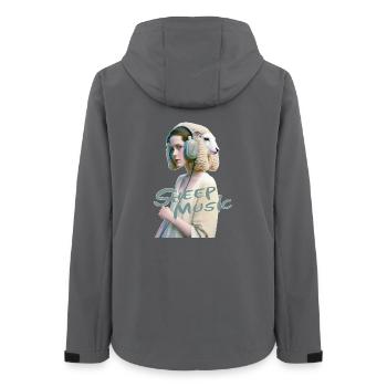 Anthropomorphic 10 Typo - Women’s Recycled Softshell Jacket by Stanley/Stella - anthracite - Back - AI Model Female 172 light (172cm)