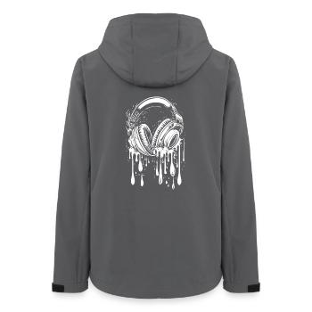 Headphones with drops - Women’s Recycled Softshell Jacket by Stanley/Stella - anthracite - Back - AI Model Female 172 light (172cm)