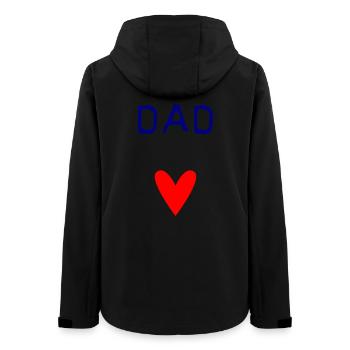 PAPA. VATERTAG. FROHER VATERTAG. ALLES GUTE ZUM GEBURTSTAG. - Frauen Recycelte Softshelljacke von Stanley/Stella - Schwarz - Hinten - AI Model Female 172 light (172cm)