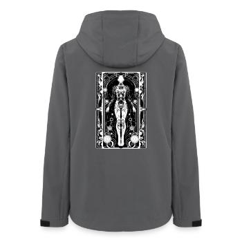 Cyborg Art Nouveau - Veste softshell femme recyclée Stanley/Stella - charbon - Dos - AI Model Female 172 light (172cm)