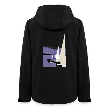 Voiliers dans le port du soir - Veste softshell femme recyclée Stanley/Stella - noir - Dos - AI Model Female 172 light (172cm)