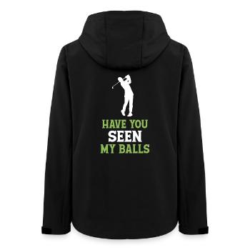 Golf - Hast du meine Bälle gesehen? - Frauen Recycelte Softshelljacke von Stanley/Stella - Schwarz - Hinten - AI Model Female 172 light (172cm)
