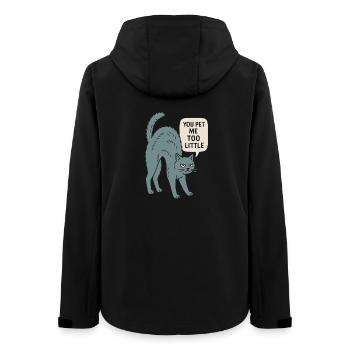 Humorous Cat Sketch with Sassy Quote - Women’s Recycled Softshell Jacket by Stanley/Stella - black - Back - AI Model Female 172 light (172cm)