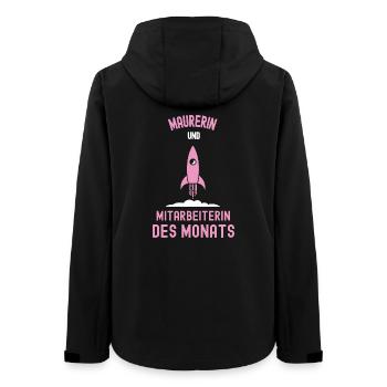 Beste Maurerin Mitarbeiterin des Monats Maurerei - Frauen Recycelte Softshelljacke von Stanley/Stella - Schwarz - Hinten - AI Model Female 172 light (172cm)