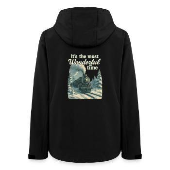 Christmas Polar Express - Women’s Recycled Softshell Jacket by Stanley/Stella - black - Back - AI Model Female 172 light (172cm)