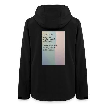 Think about what you can't do – humor - Women’s Recycled Softshell Jacket by Stanley/Stella - black - Back - AI Model Female 172 light (172cm)