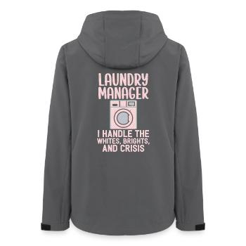 Responsable de la machine à laver : crise de la blanchisserie - Veste softshell femme recyclée Stanley/Stella - charbon - Dos - AI Model Female 172 light (172cm)