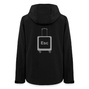 Escape-Modus – ESC-Taste - Frauen Recycelte Softshelljacke von Stanley/Stella - Schwarz - Hinten - AI Model Female 172 light (172cm)