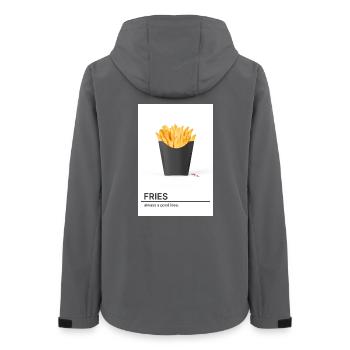 Fries Always A Good Idea - Women’s Recycled Softshell Jacket by Stanley/Stella - anthracite - Back - AI Model Female 172 light (172cm)
