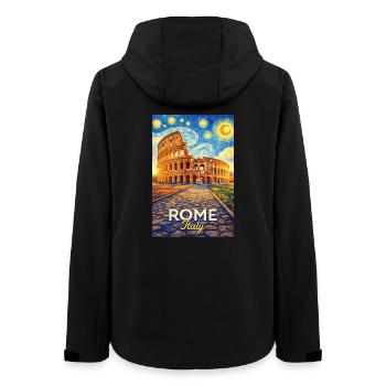 Rom, Italien. - Frauen Recycelte Softshelljacke von Stanley/Stella - Schwarz - Hinten - AI Model Female 172 light (172cm)