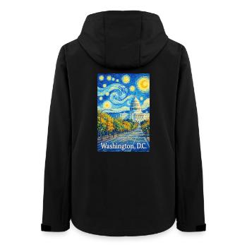 Washington, D.C. - Frauen Recycelte Softshelljacke von Stanley/Stella - Schwarz - Hinten - AI Model Female 172 light (172cm)