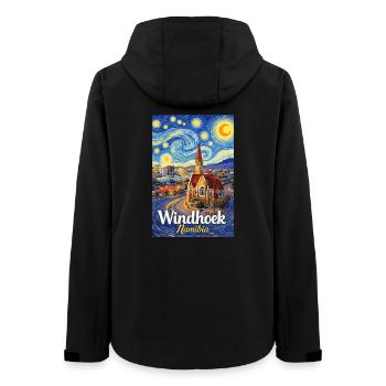 Windhoek Namibia - Frauen Recycelte Softshelljacke von Stanley/Stella - Schwarz - Hinten - AI Model Female 172 light (172cm)