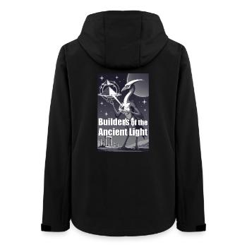 Builders of the Ancient Light - Women’s Recycled Softshell Jacket by Stanley/Stella - black - Back - AI Model Female 172 light (172cm)