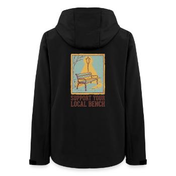 Support Bench - Frauen Recycelte Softshelljacke von Stanley/Stella - Schwarz - Hinten - AI Model Female 172 light (172cm)