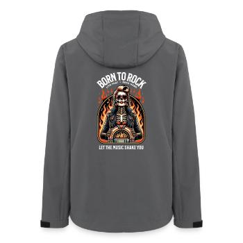 Rock and Roll Always and Forever Rockabilly 2025 - Frauen Recycelte Softshelljacke von Stanley/Stella - Anthrazit - Hinten - AI Model Female 172 light (172cm)