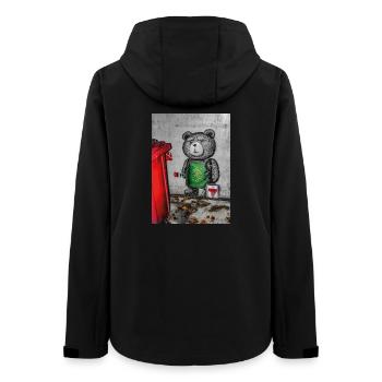 Teddybär - Frauen Recycelte Softshelljacke von Stanley/Stella - Schwarz - Hinten - AI Model Female 172 light (172cm)