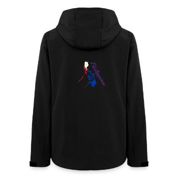 Philippines Flag Map Script - Women’s Recycled Softshell Jacket by Stanley/Stella - black - Back - AI Model Female 172 light (172cm)