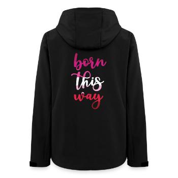 Pride Month - Born This Way - Women’s Recycled Softshell Jacket by Stanley/Stella - black - Back - AI Model Female 172 light (172cm)