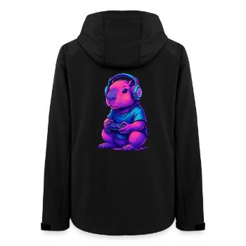 Capybara Gaming Gamer Gaming Jeux vidéo - Veste softshell femme recyclée Stanley/Stella - noir - Dos - AI Model Female 172 light (172cm)