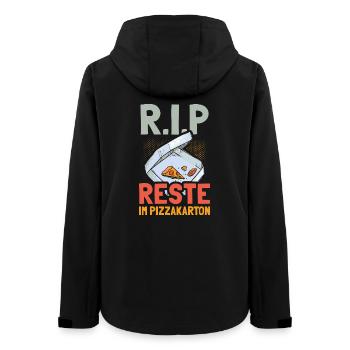 RIP - Reste im Pizzakarton - Frauen Recycelte Softshelljacke von Stanley/Stella - Schwarz - Hinten - AI Model Female 172 light (172cm)