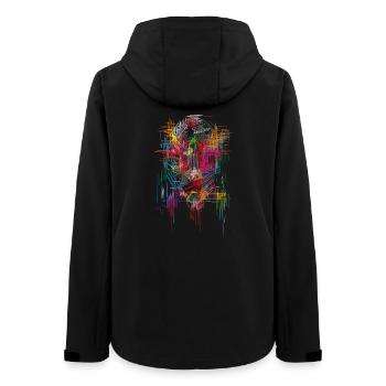 Scifi Architektur Kopf - Frauen Recycelte Softshelljacke von Stanley/Stella - Schwarz - Hinten - AI Model Female 172 light (172cm)