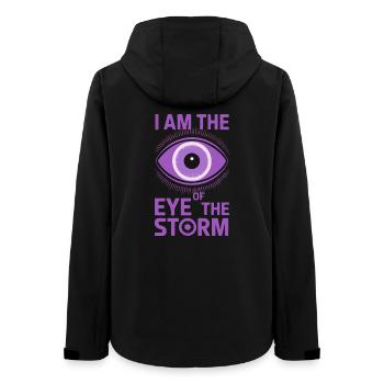 Mystisches Design "Auge des Sturms" - Frauen Recycelte Softshelljacke von Stanley/Stella - Schwarz - Hinten - AI Model Female 172 light (172cm)
