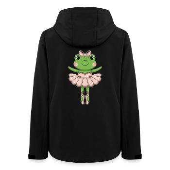 Ballettfrosch im rosa Tutu - Frauen Recycelte Softshelljacke von Stanley/Stella - Schwarz - Hinten - AI Model Female 172 light (172cm)