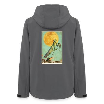 Gottesanbeterinnen Gottesanbeterin - Frauen Recycelte Softshelljacke von Stanley/Stella - Anthrazit - Hinten - AI Model Female 172 light (172cm)