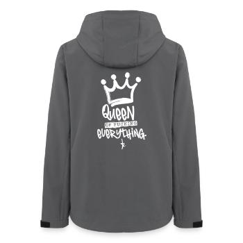 Queen of fucking...– JGA Party Queen Krone - Veste softshell femme recyclée Stanley/Stella - charbon - Dos - AI Model Female 172 light (172cm)