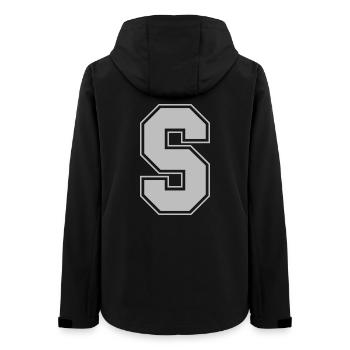 Monogramm Grey Green College House Initial S - Frauen Recycelte Softshelljacke von Stanley/Stella - Schwarz - Hinten - AI Model Female 172 light (172cm)