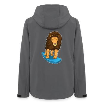 Lion Surfing Planche de surf Été - Veste softshell femme recyclée Stanley/Stella - charbon - Dos - AI Model Female 172 light (172cm)