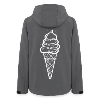 Croquis de crème glacée - Veste softshell femme recyclée Stanley/Stella - charbon - Dos - AI Model Female 172 light (172cm)