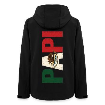 Mexiko Pride Flagge Adler Vintage Look - Frauen Recycelte Softshelljacke von Stanley/Stella - Schwarz - Hinten - AI Model Female 172 light (172cm)