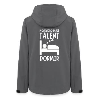 Humor Talent Sleep Nap Gift Sleeper - Women’s Recycled Softshell Jacket by Stanley/Stella - anthracite - Back - AI Model Female 172 light (172cm)
